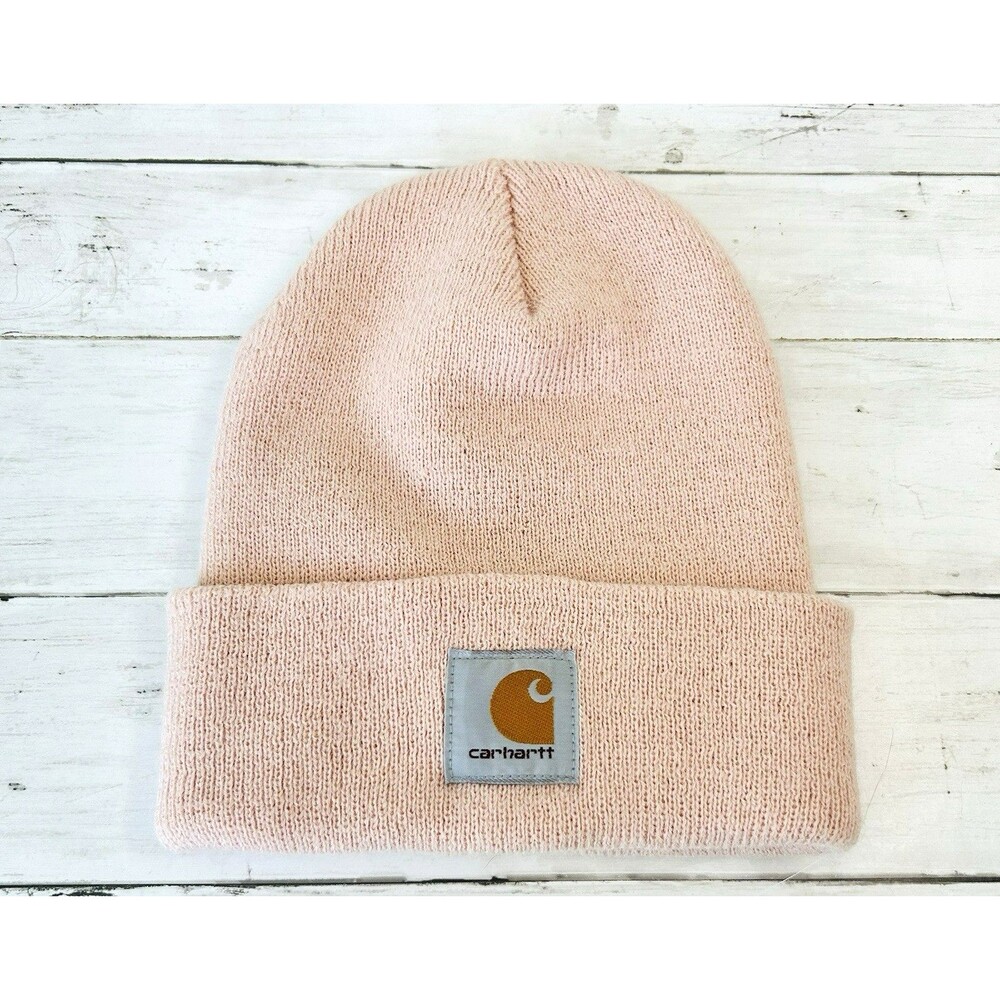 Carhartt Cuffed Unisex Pink Peach Rose Knit Cuffed Watch Knit Beanie A18